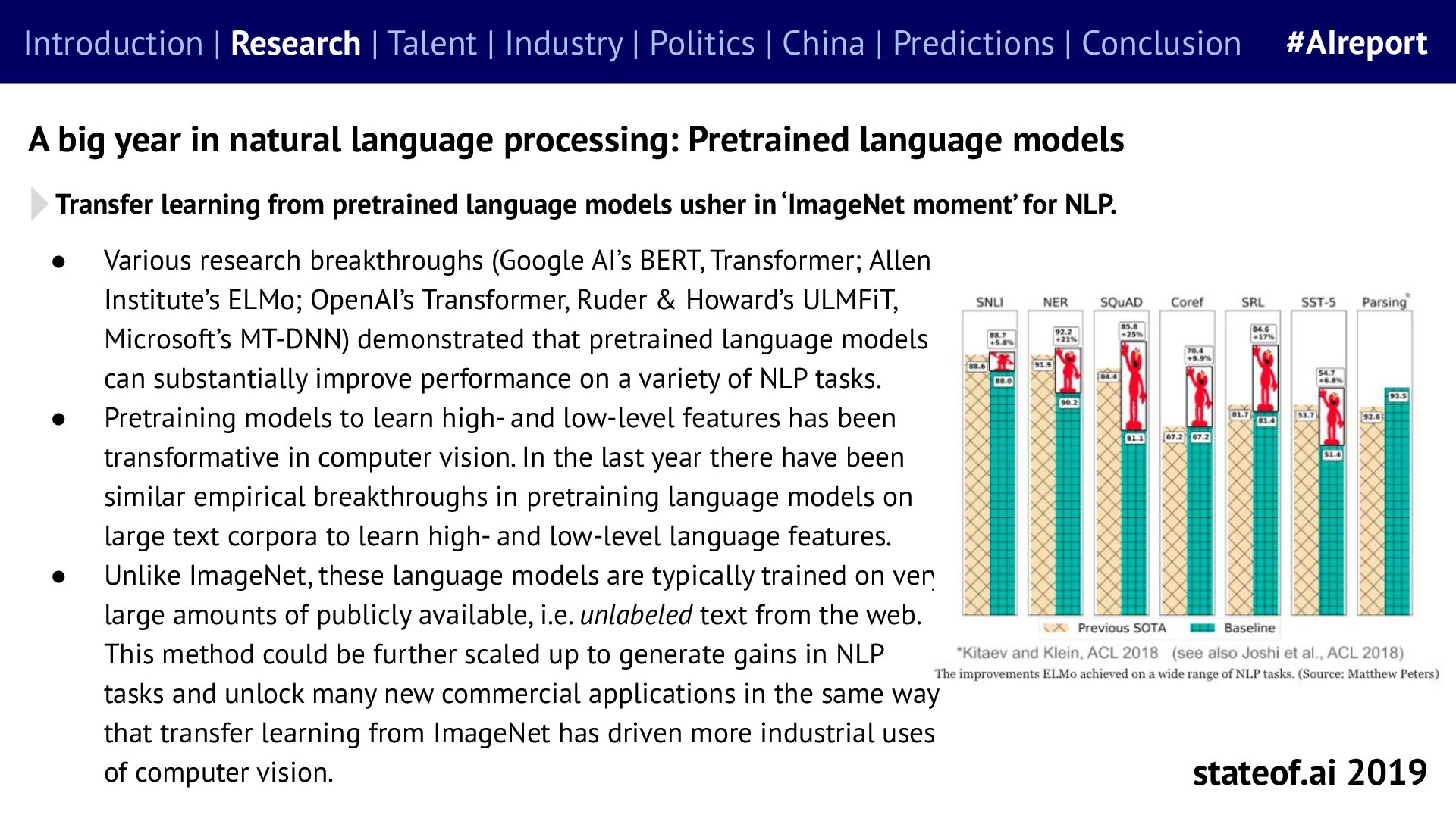 Language pretraining becomes broadly useful - 2019 report, PDF page 21