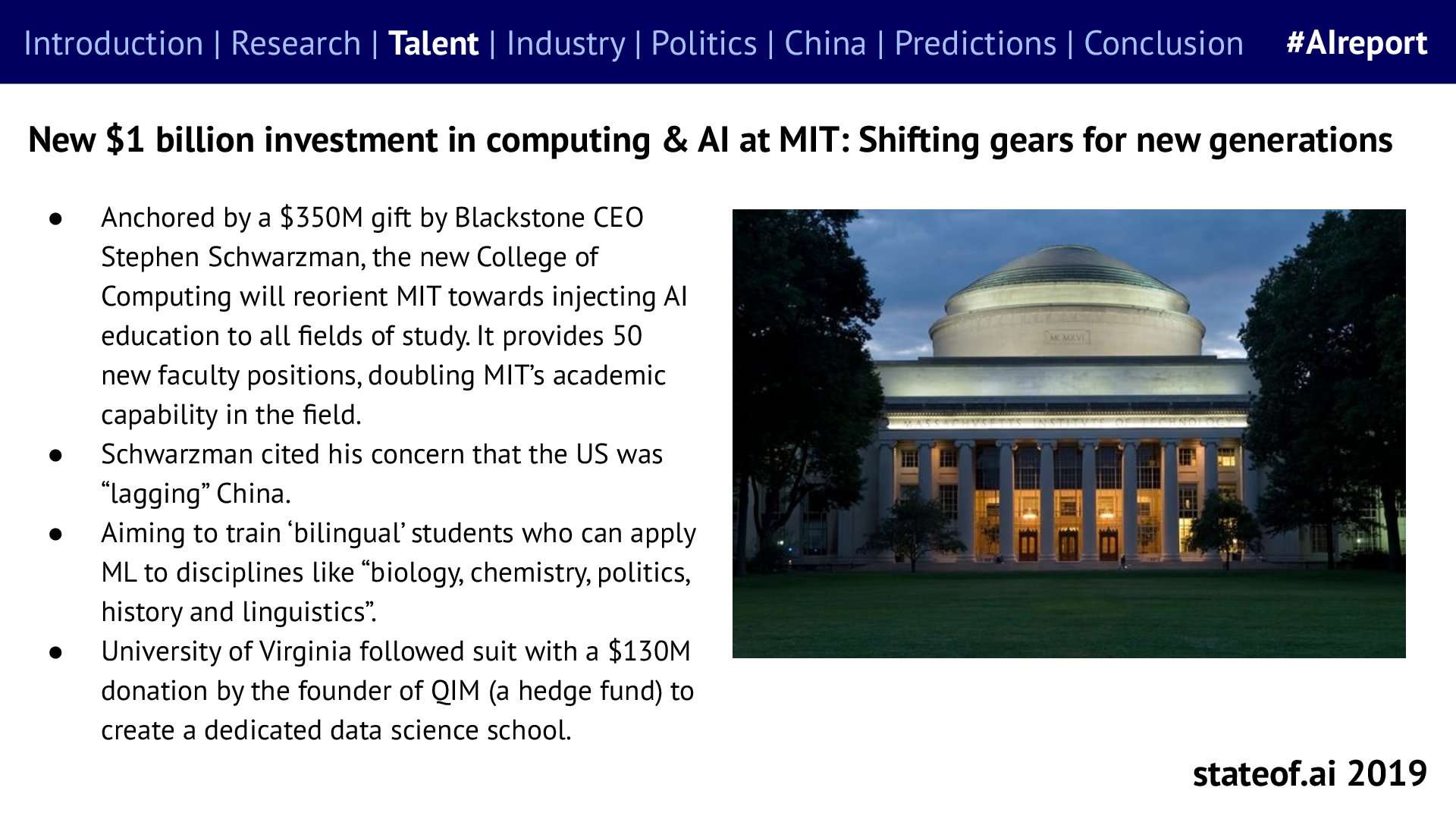 Universities make AI a broader educational priority - 2019 report, PDF page 48