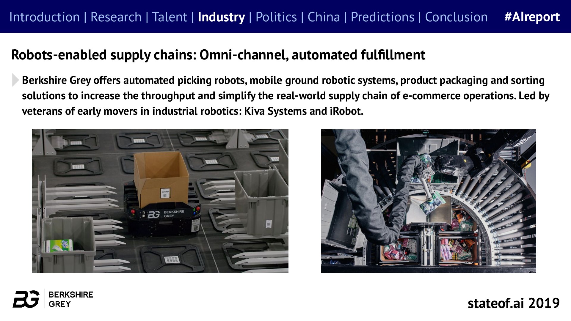 Fulfillment brought several robotic systems into one workflow - 2019 report, PDF page 64