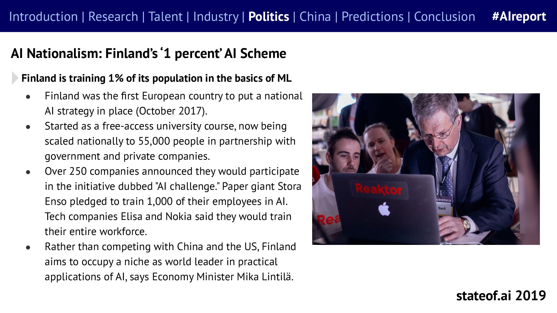 Finland puts public understanding into its strategy - 2019 report, PDF page 104