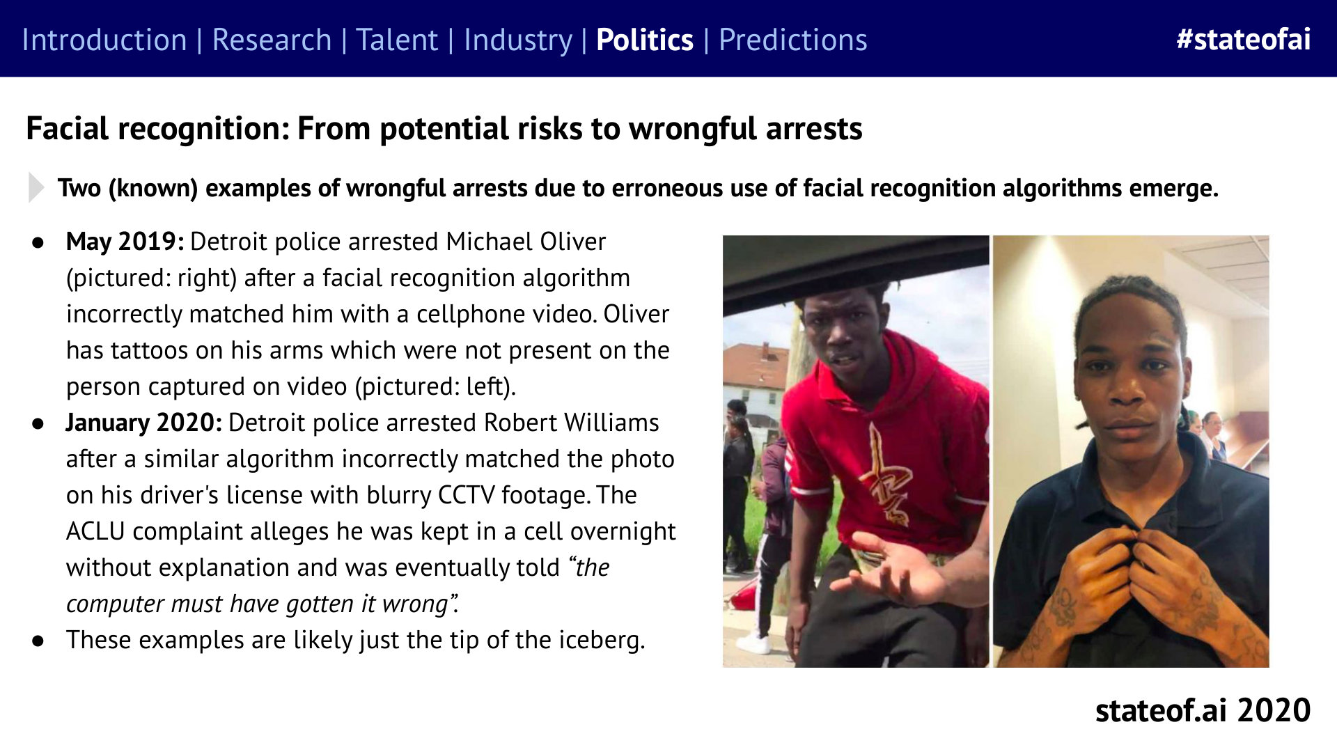 Facial-recognition errors have real consequences - 2020 report, PDF page 133