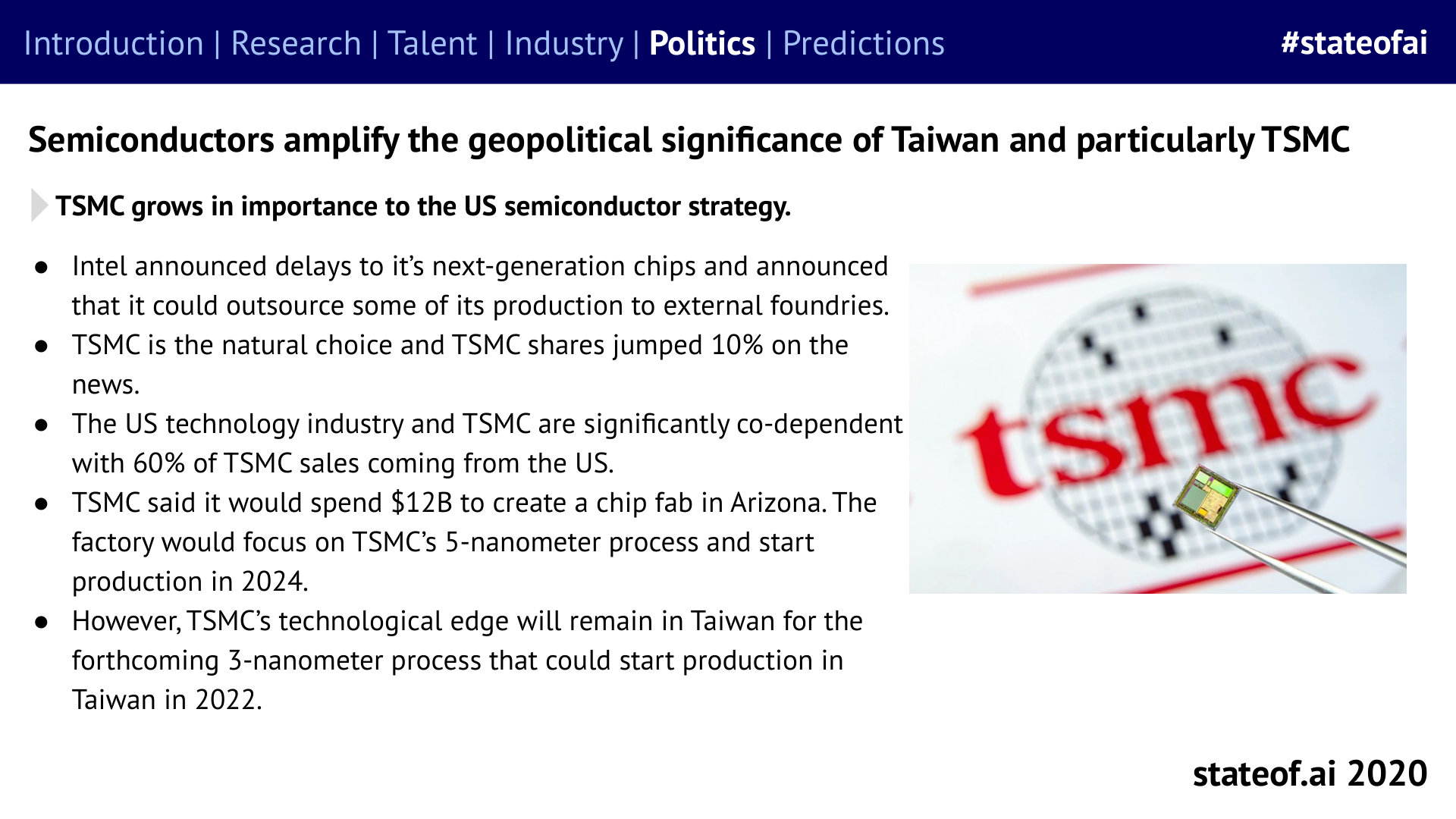Taiwan becomes central to semiconductor strategy - 2020 report, PDF page 155