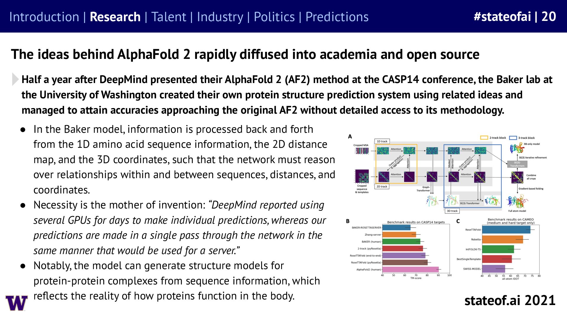 RoseTTAFold connects sequence, distance, and structure - 2021 report, slide 20