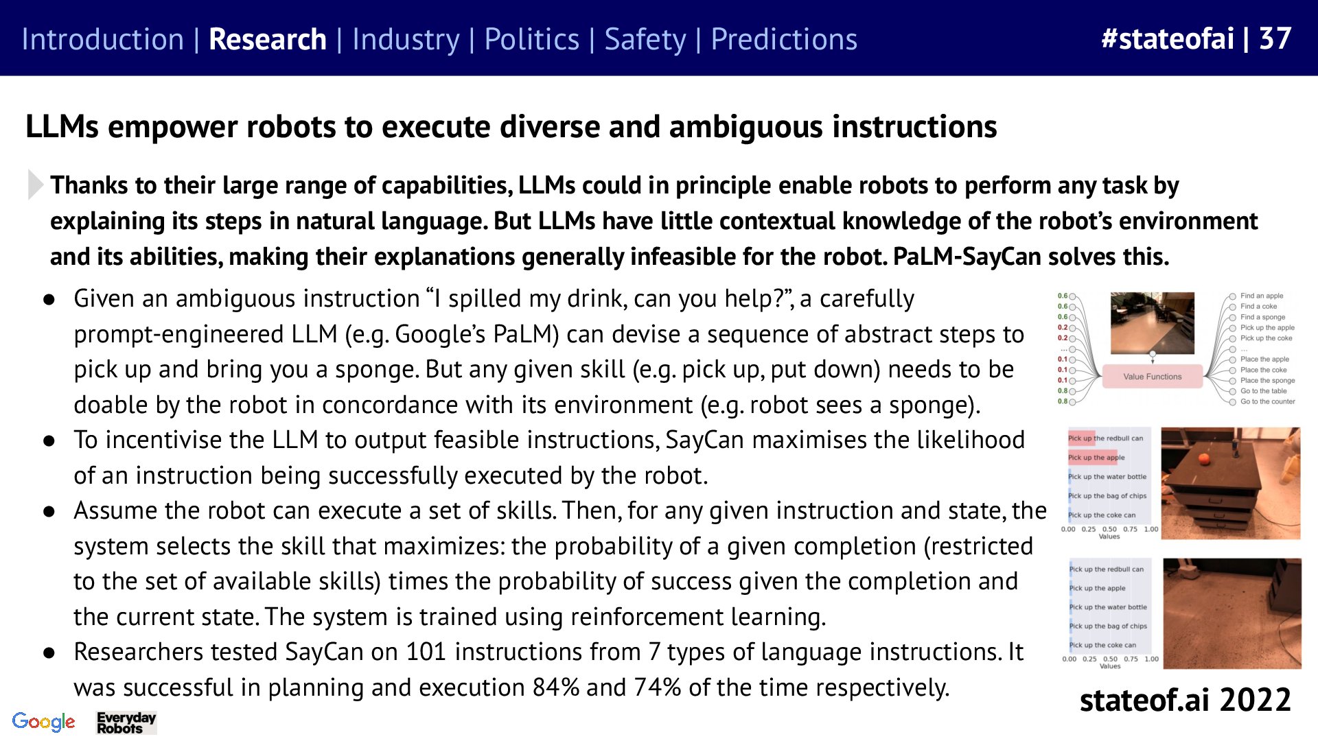 Robot plans must be physically feasible - 2022 report, slide 37