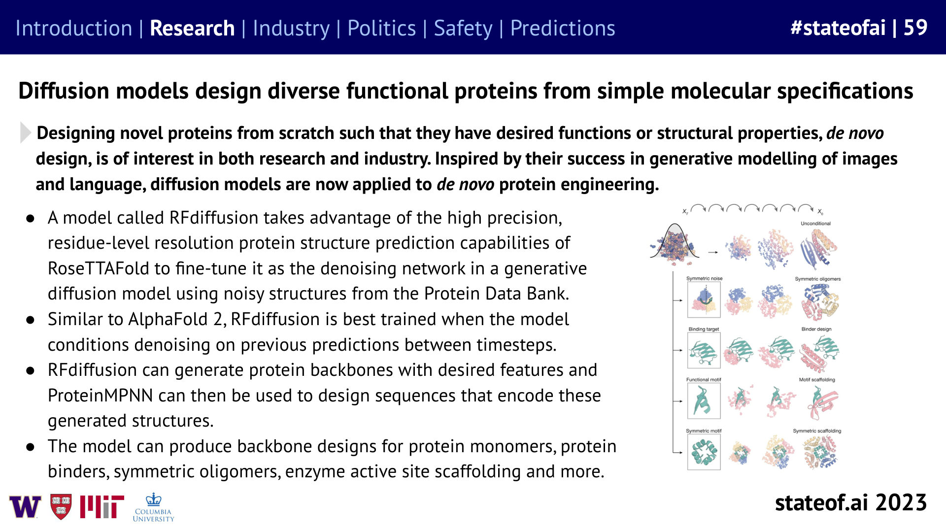 What did RFdiffusion enable? - 2023 report, slide 59