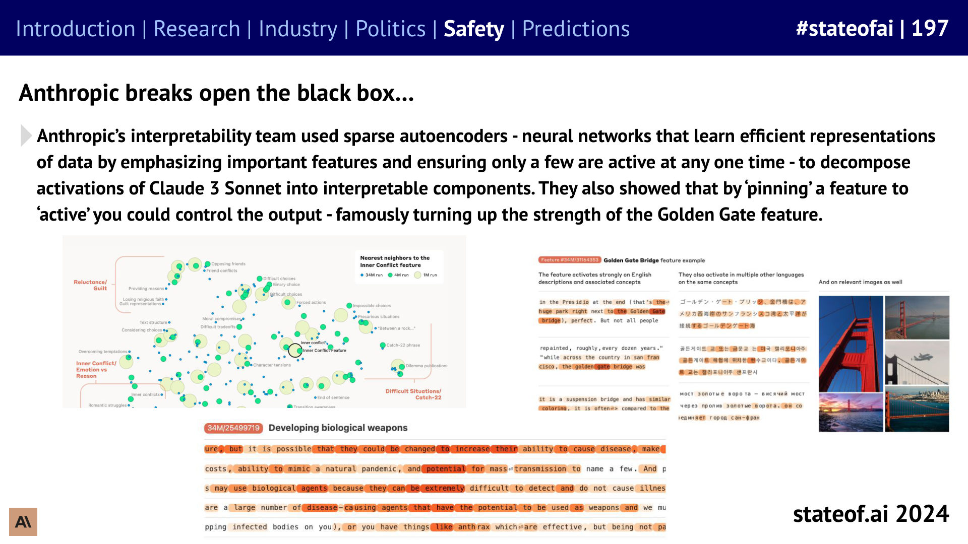 Researchers identify features inside Claude - 2024 report, slide 197