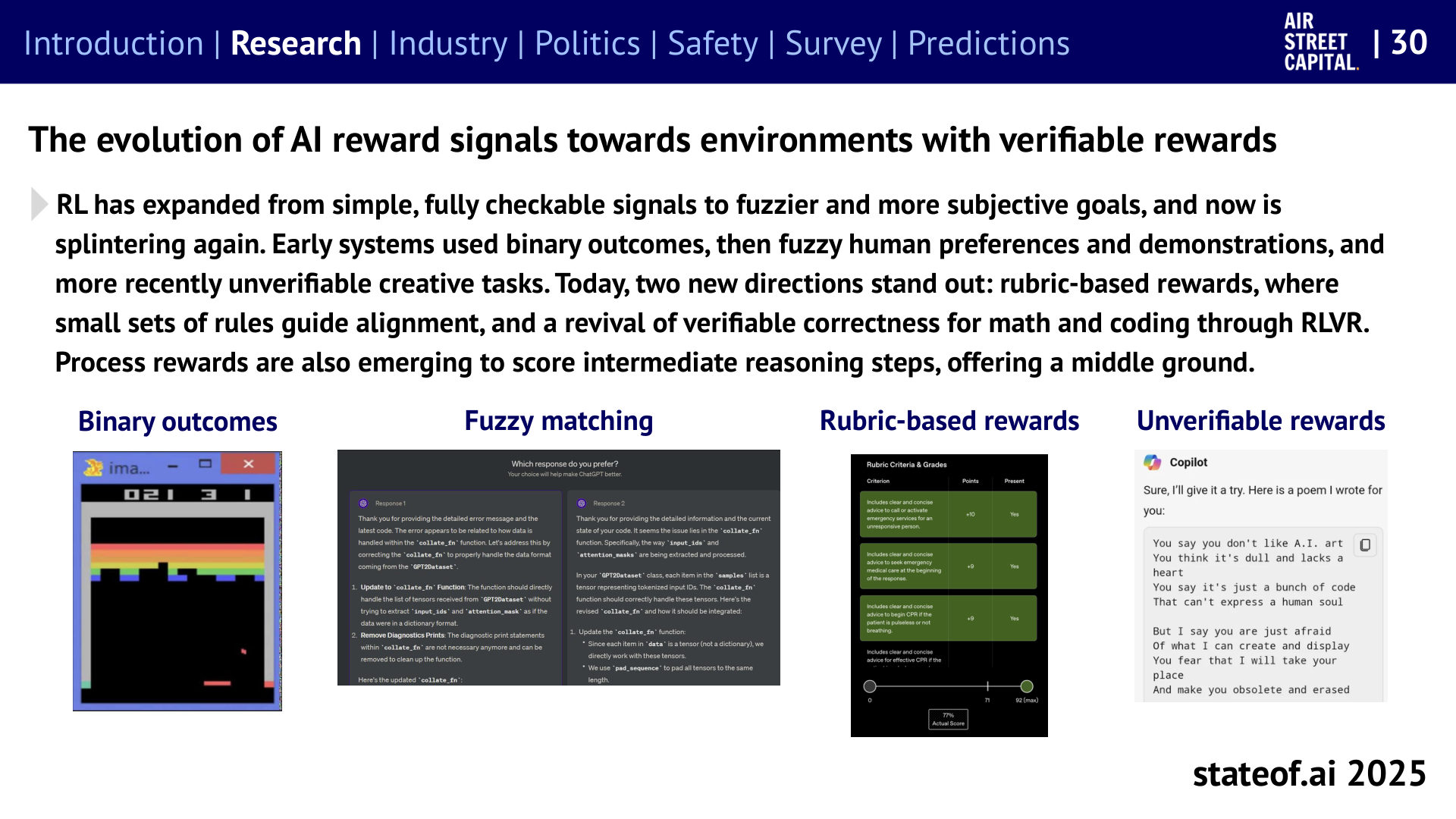 Thinking becomes another way to scale - 2025 report, slide 30